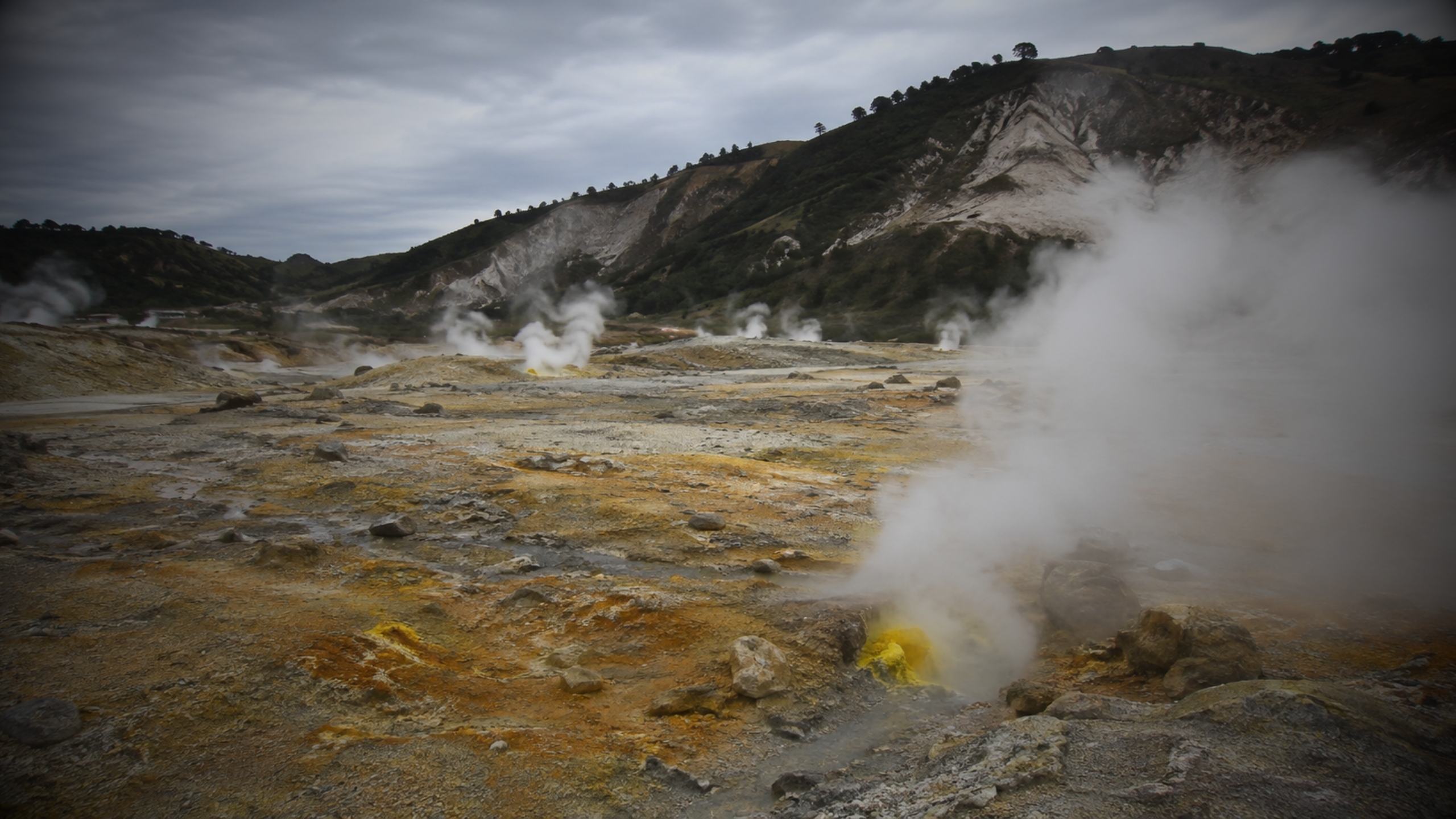 Fumarolic terrain within the Campi Flegrei caldera